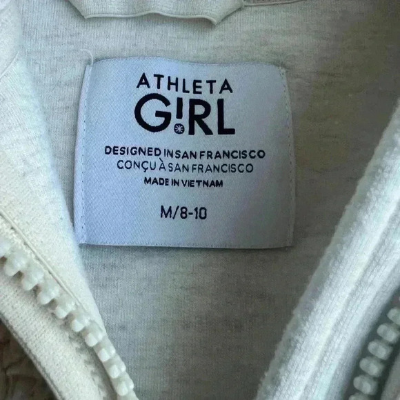 ATHLETA GIRL SHERPA FULL ZIP JACKET Size Medium 8/10 - Picture 4 of 6